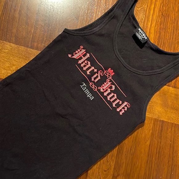 HARD ROCK CAFE LADIES' BLACK TANK - TAMPA ROCK 'N ROLL - SIZE MEDIUM - Picture 1 of 6